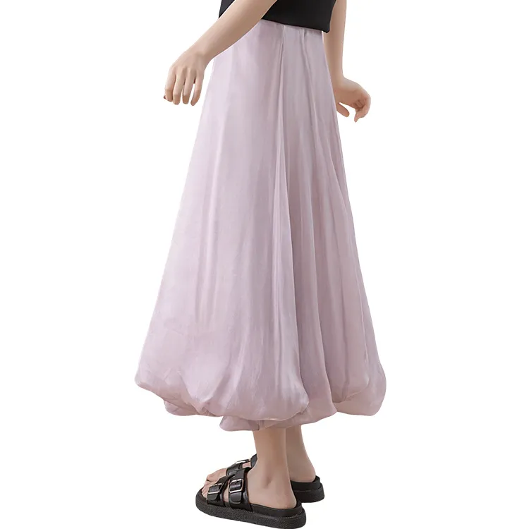 Cypress House Casual Long Skirt Women's Light Purple-1
