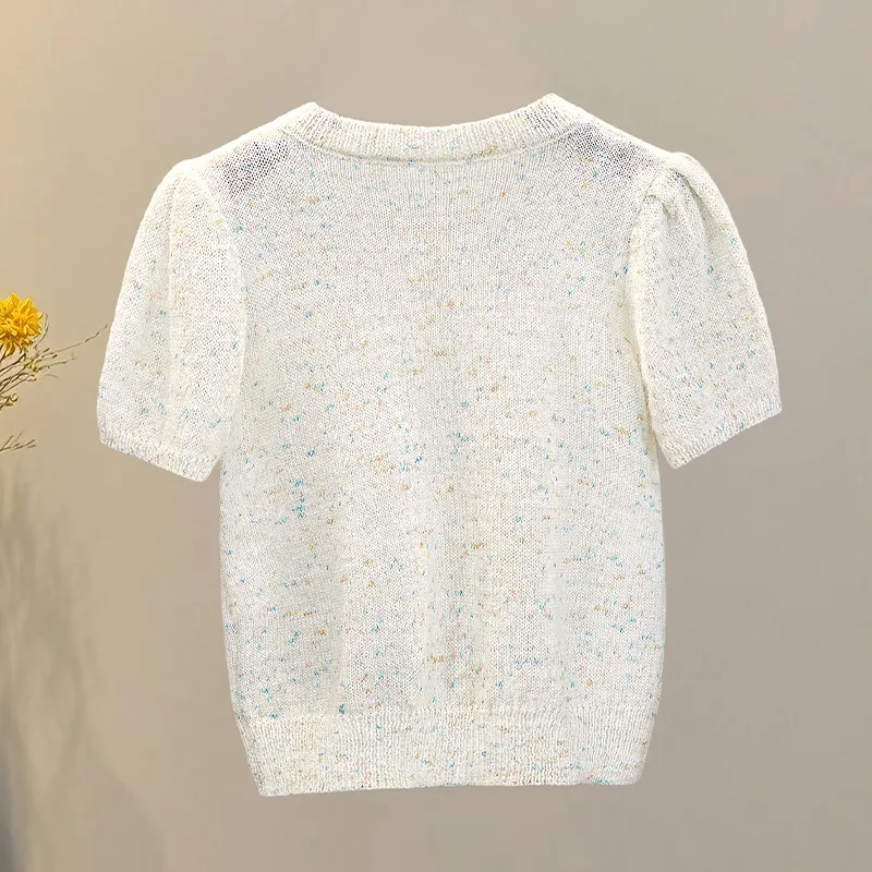 TOUCH Knitwear Women's Blue With White Lettering-3
