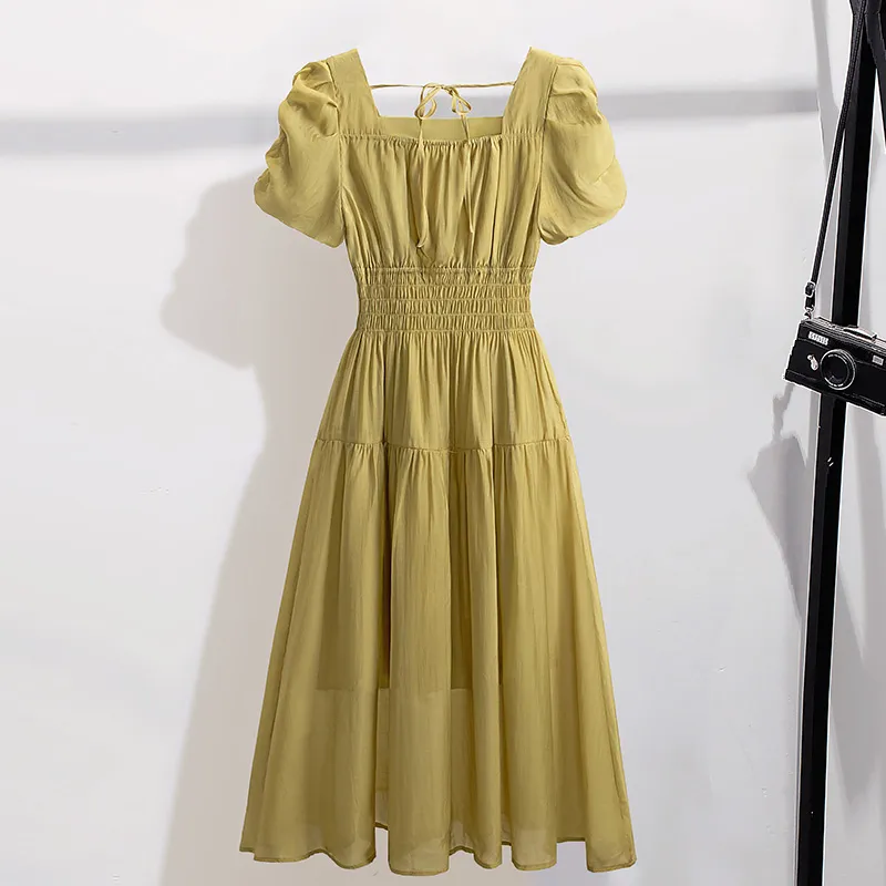 Cypress House Short Sleeved Dress Women's Avocado Green-3
