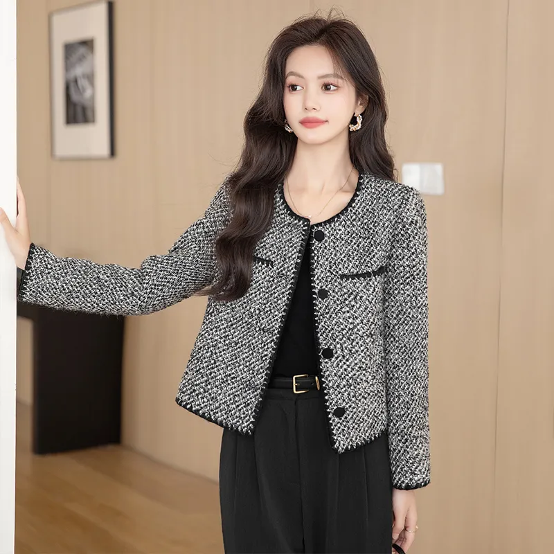 Cypress House Cropped Coat Women's Black White-2