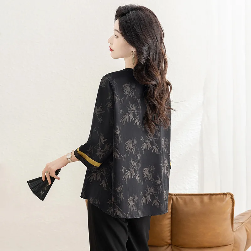 Cypress House Shirt Women's Black Gold-2