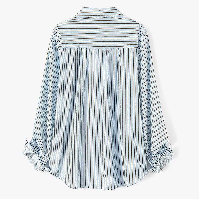 TOUCH Shirt Women's Blue Base With Stripes-3