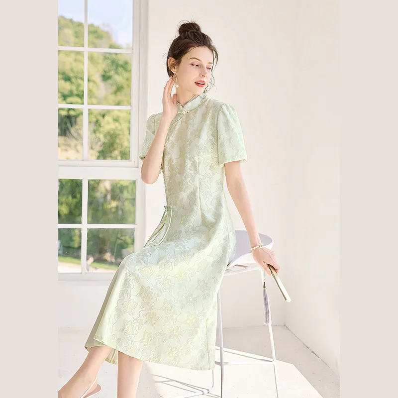 TOUCH Cheongsams Women's Light Green-4