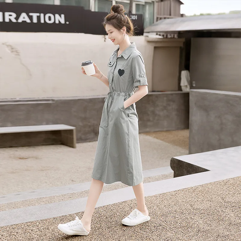 Cypress House Short Sleeved Dress Women's Gray-4