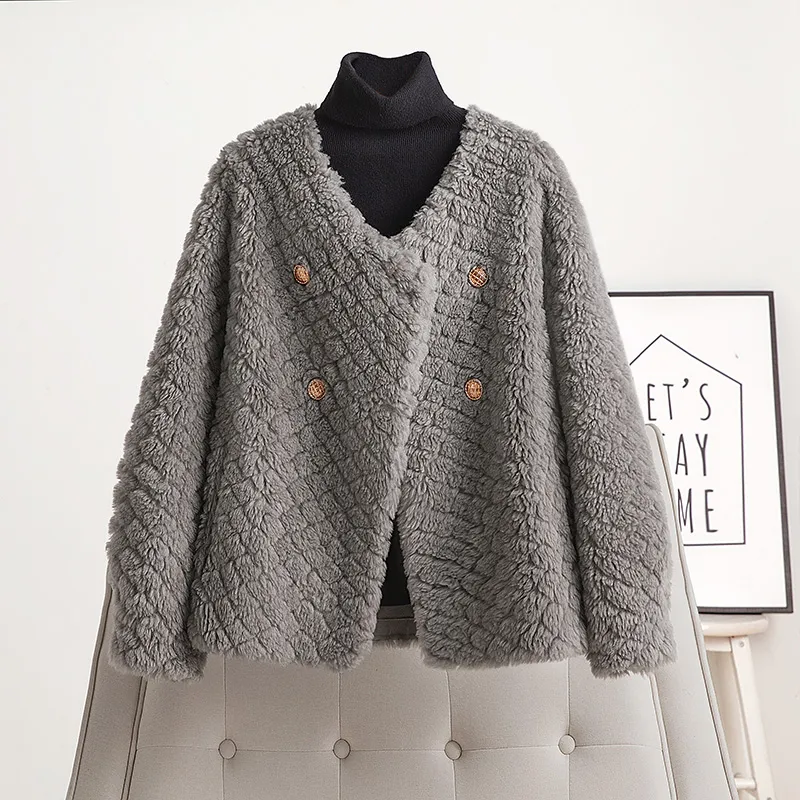 Cypress House Velvet feel Coat Women's Light Gray-3