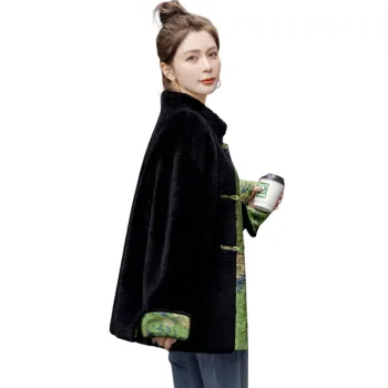 Cypress House Velvet feel Coat Women's Black