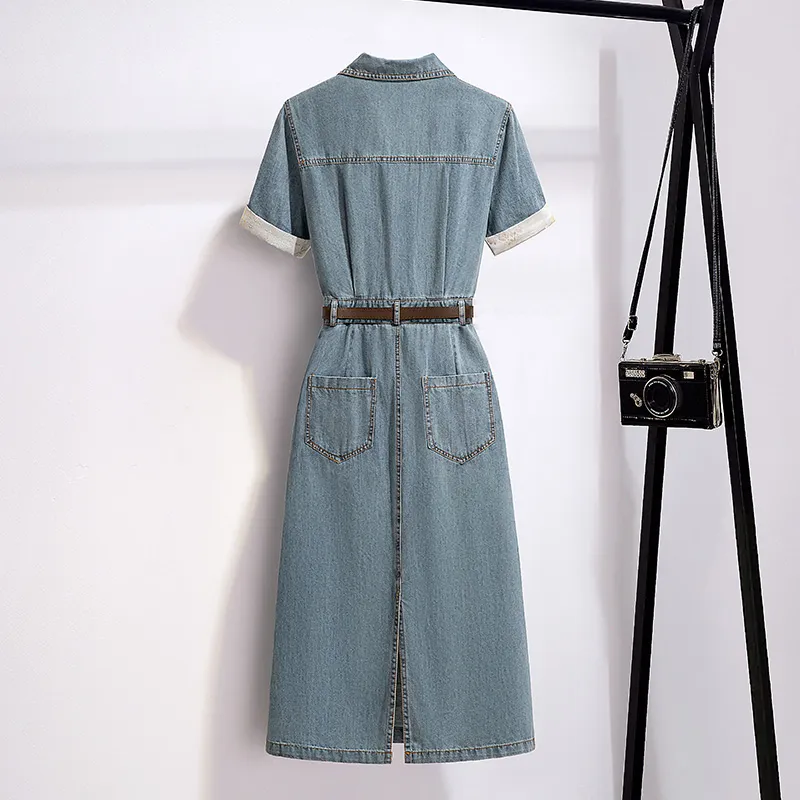 Cypress House Short Sleeved Dresses Women's Light Blue-3