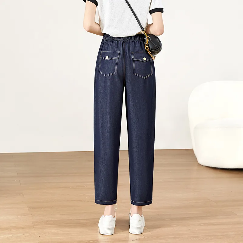 TOUCH Casual Pants Women's Dark Blue-2