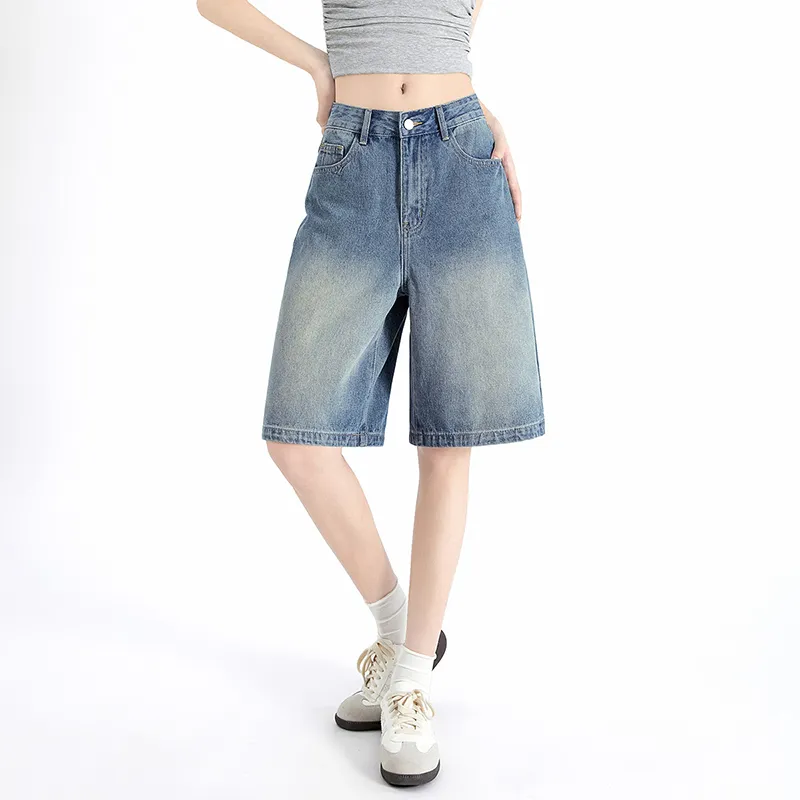 TOUCH Denim Shorts Women's Vintage Dark Blue-4