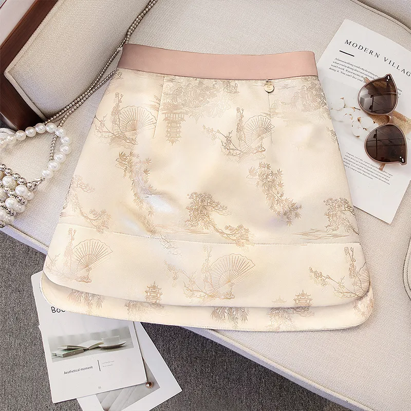 Cypress House Casual Short Skirts Women's Apricot-2