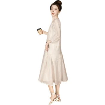 Cypress House Long Sleeved Dress Women's Apricot