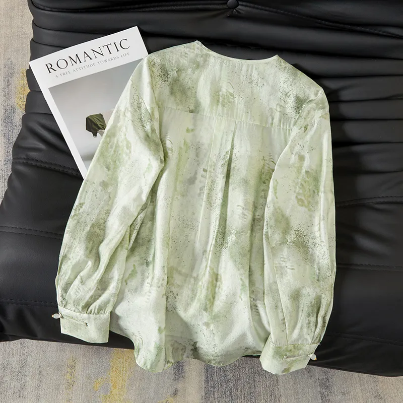 TOUCH Shirt Women's Watercolor Green-3