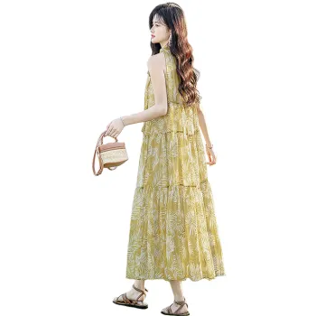 Cypress House Sleeveless Dress Women's Yellow Green Multicolor