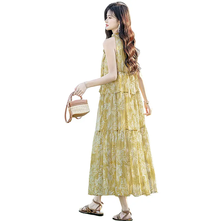 Cypress House Sleeveless Dress Women's Yellow Green Multicolor-0