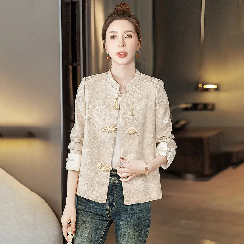 Cypress House Cropped Coat Women's Champagne-3
