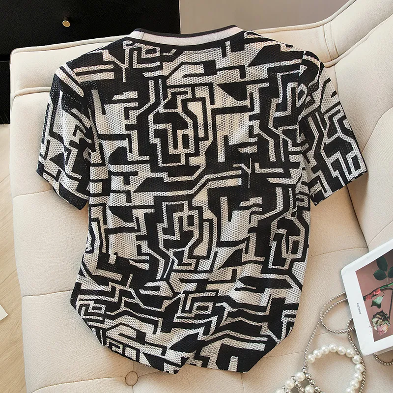 Cypress House T Shirt Women's Black White Stripes-7