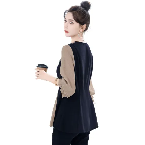 Cypress House Shirt Women's Black With Light Coffee Accents