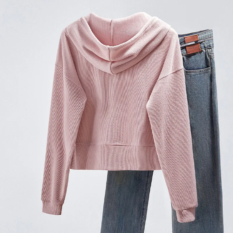 TOUCH Cropped Coats Women's Pink-5
