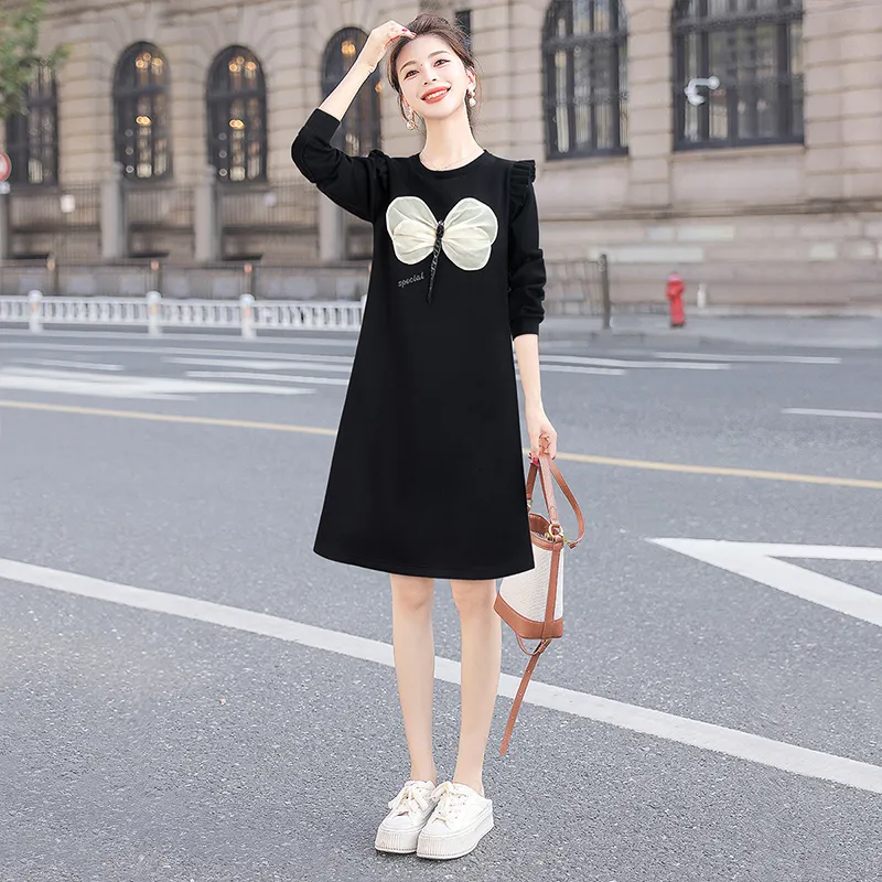 Cypress House Long Sleeved Dress Women's Black-4