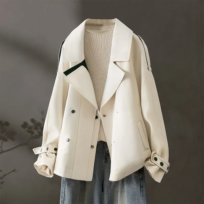Cypress House Trench Coat Women's Ecru & Jasper-2