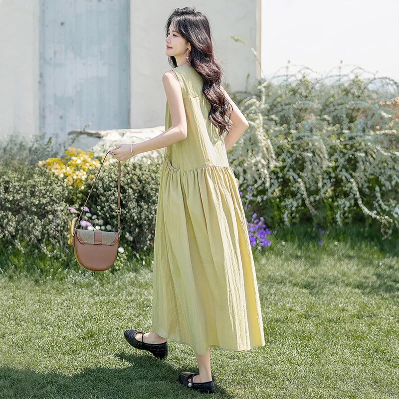 Cypress House Sleeveless Dress Women's Avocado Green-2