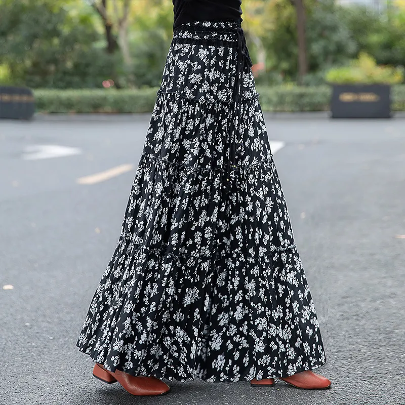 Cypress House Casual Long Skirt Women's Black-6