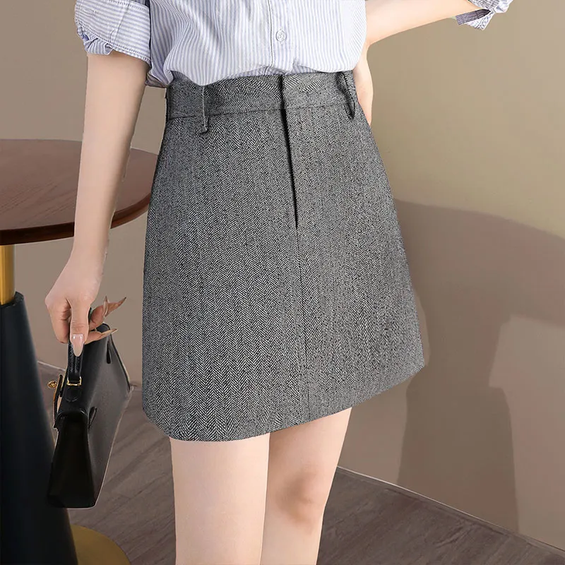 Cypress House Casual Short Skirts Women's Black Gray-5