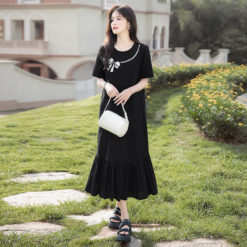 Cypress House Short Sleeved Dresses Women's Black-4
