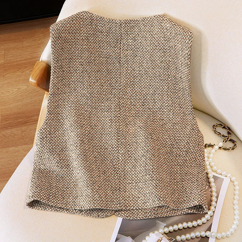 TOUCH Vest Women's Floral Coffee-3