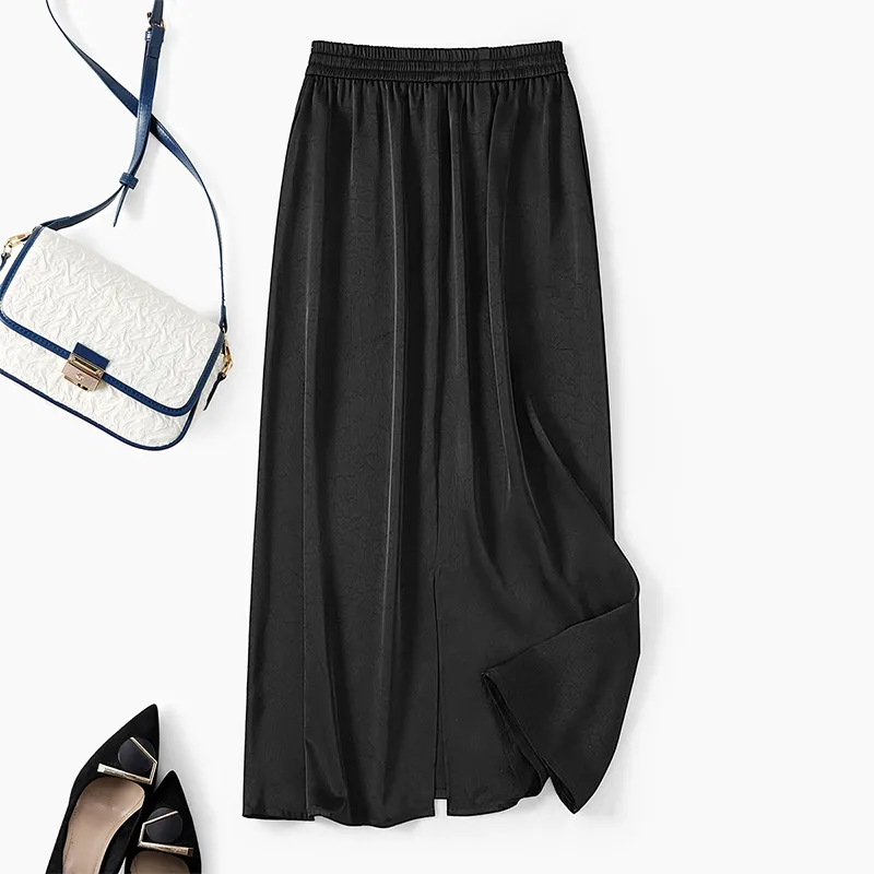 TOUCH Casual Long Skirt Women's Black-4