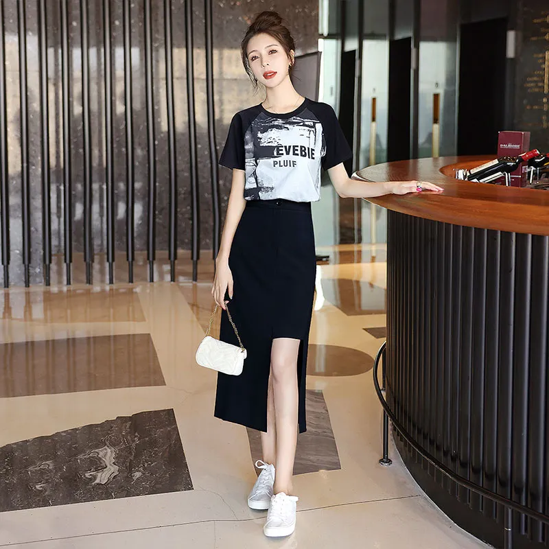 Cypress House Skirt Set Women's White & Black+Black Skirt-5