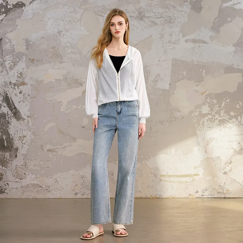 TOUCH Cropped Coat Women's White-5