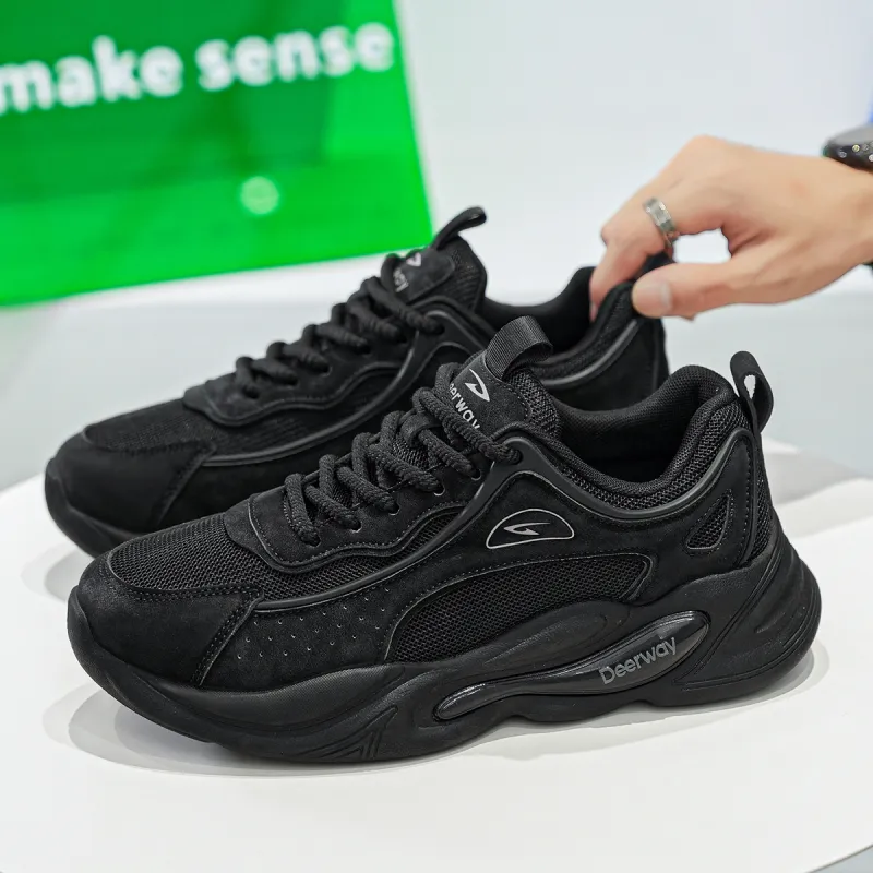 DEERWAY Cushioned Slip Resistant Abrasion Resistant Low Top Chunky Sneakers Men's-6