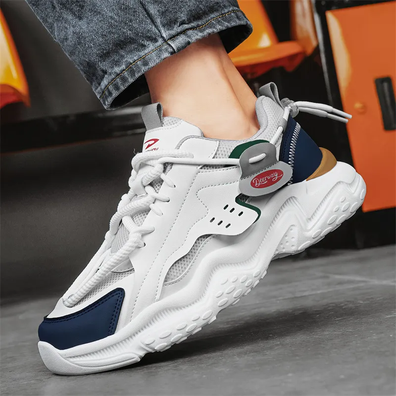 DEERWAY Wear resistant And Lightweight Low Top Chunky Sneakers Men's-15