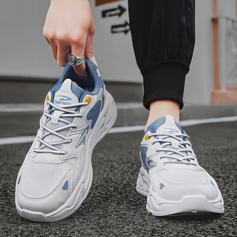 DEERWAY Cushioning Coverage Height Increasing Balance Support Low Top Platform Casual Chunky Sneakers Men's-17