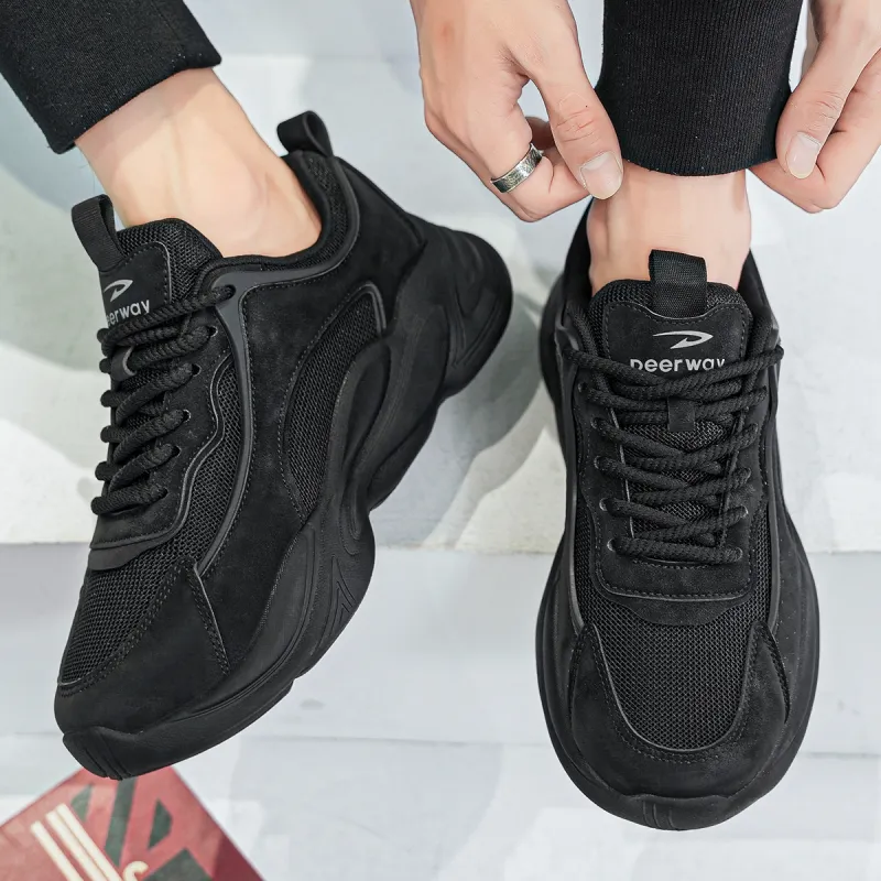DEERWAY Cushioned Slip Resistant Abrasion Resistant Low Top Chunky Sneakers Men's-11