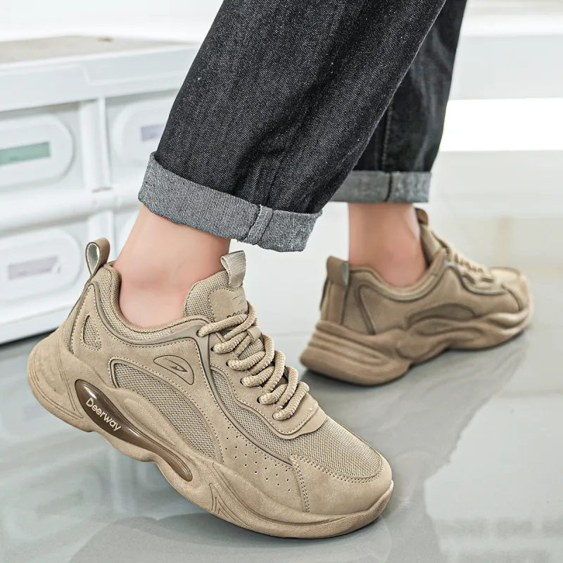 DEERWAY Cushioned Slip Resistant Abrasion Resistant Low Top Chunky Sneakers Men's-20