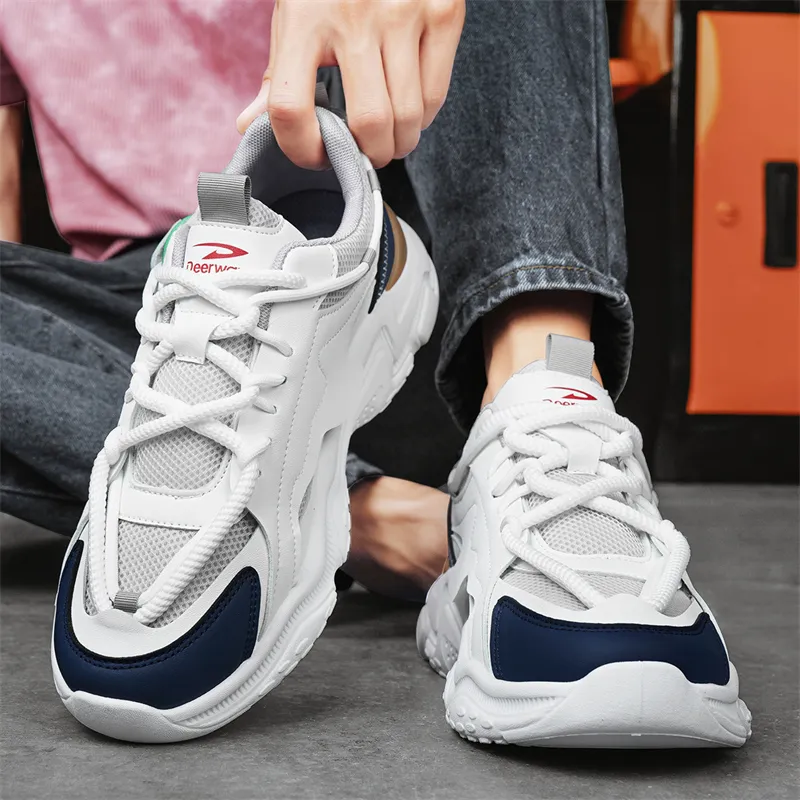 DEERWAY Wear resistant And Lightweight Low Top Chunky Sneakers Men's-17