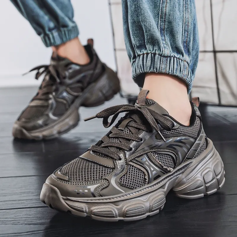 DEERWAY Abrasion-Resistant Slip-Resistant Low-Top Chunky Sneakers Men's-23