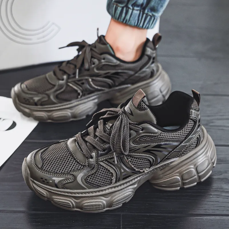 DEERWAY Abrasion-Resistant Slip-Resistant Low-Top Chunky Sneakers Men's-26
