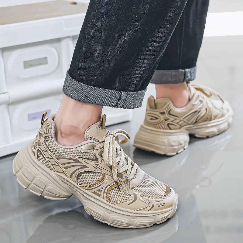 DEERWAY Abrasion-Resistant Slip-Resistant Low-Top Chunky Sneakers Men's-39