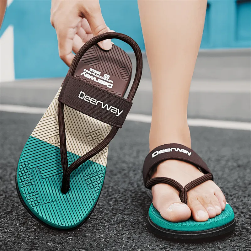 DEERWAY Slip Resistant Quick Dry Flip Flops Men's-20