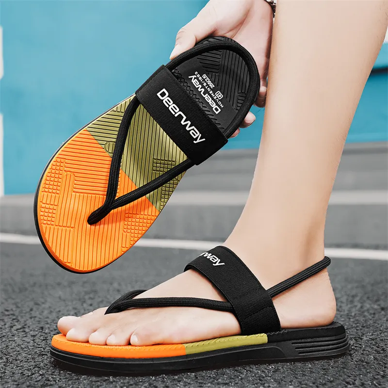 DEERWAY Slip Resistant Quick Dry Flip Flops Men's-5