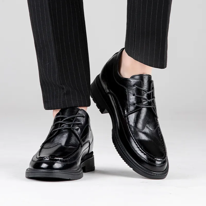 SULEGAO Dress Shoes Men's Black-2