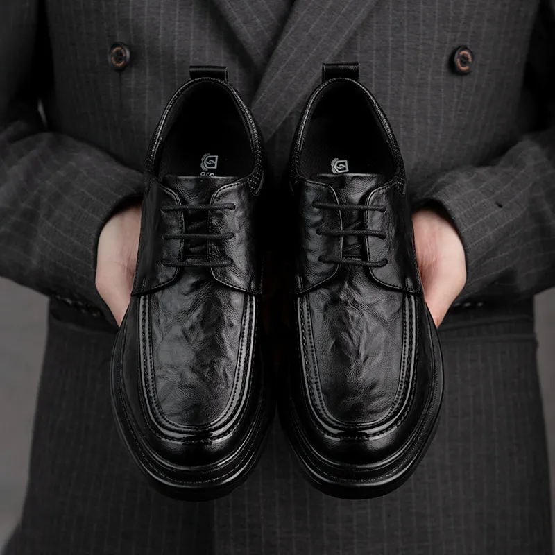 SULEGAO Dress Shoes Men's Black-1