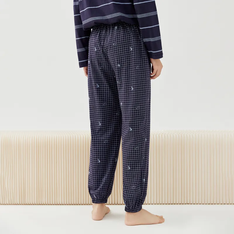 Top Melon Pajama Pants Men's Deep Space Blue-4