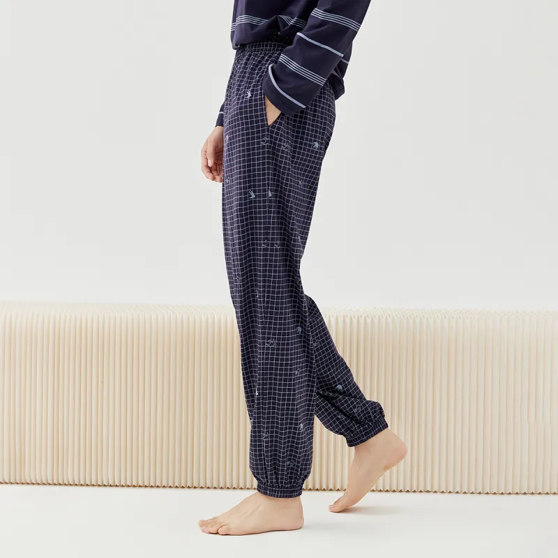 Top Melon Pajama Pants Men's Deep Space Blue-3