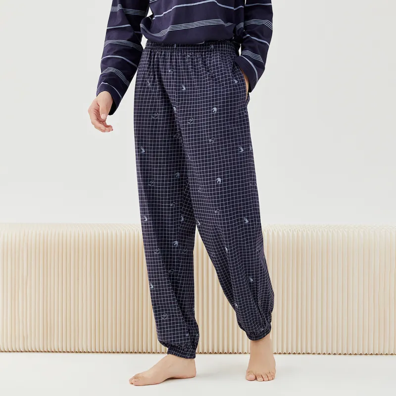 Top Melon Pajama Pants Men's Deep Space Blue-1