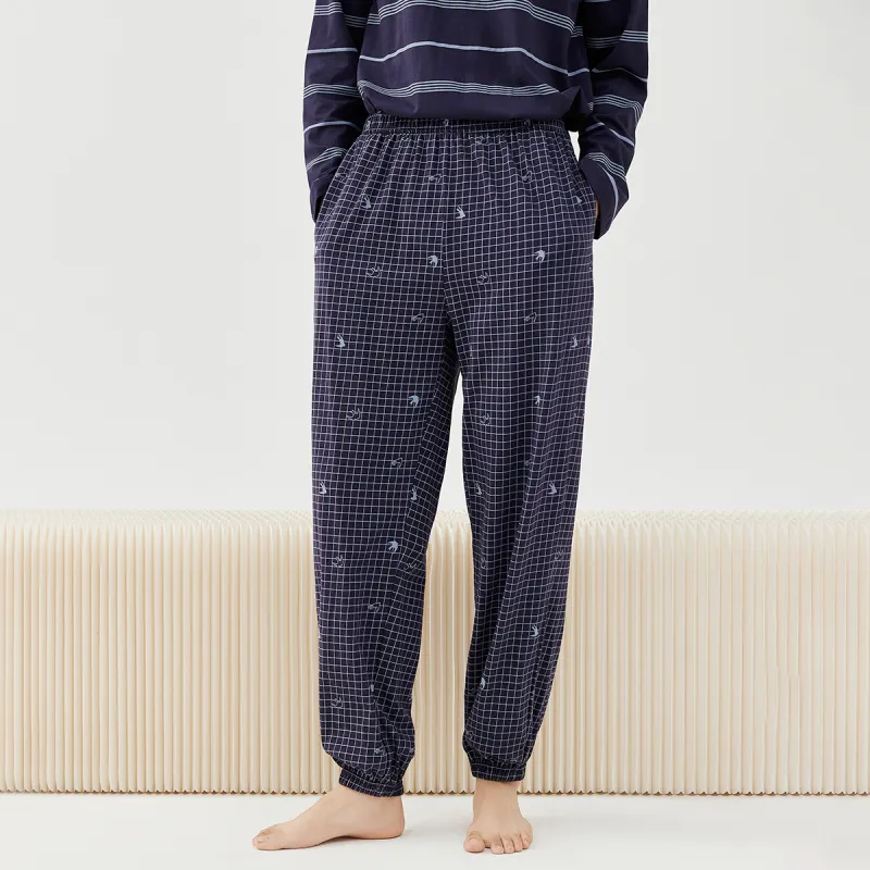 Top Melon Pajama Pants Men's Deep Space Blue-2