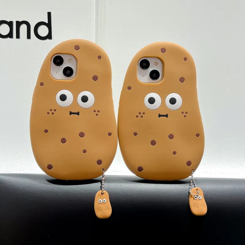 Beams Silicone Material Little Potato Fun Creative Cute Phone Cases Compatible With IPhone 16/15/14/13/12/11/Pro/Max-4